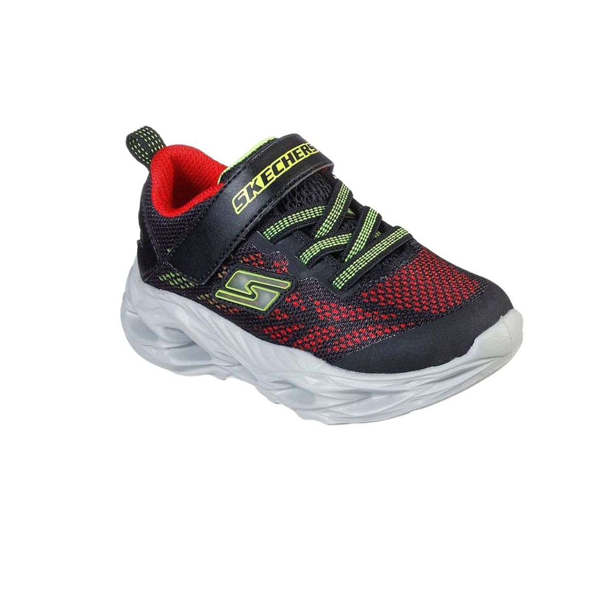 SKECHERS - Tenis SKECHERS GORE-STRAP- Negro con Rojo para Niños