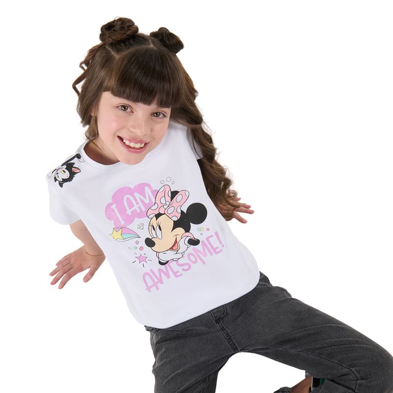 TOTTO - Camiseta para Niña Minnie  Gris