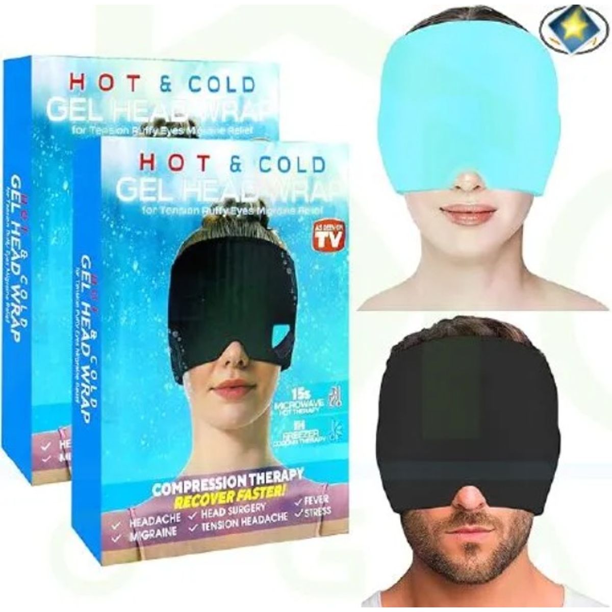 GENERICO - Antifaz Gel Para Aliviar Dolor De Cabeza Migraña