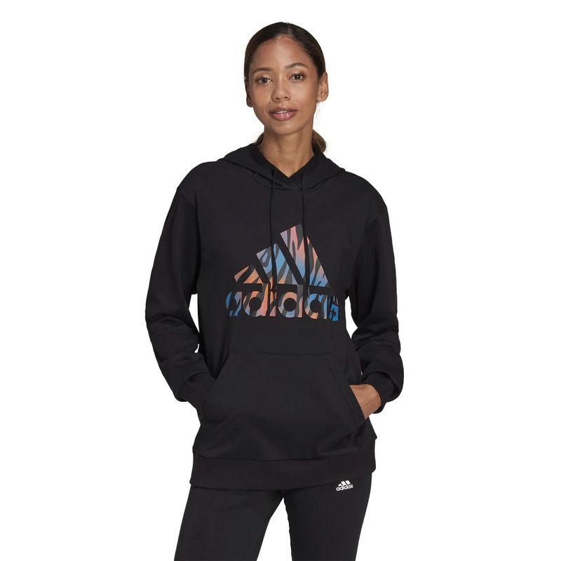 ADIDAS - Buzo Adidas Negro Mujer Animal Hoddy Hf4634.