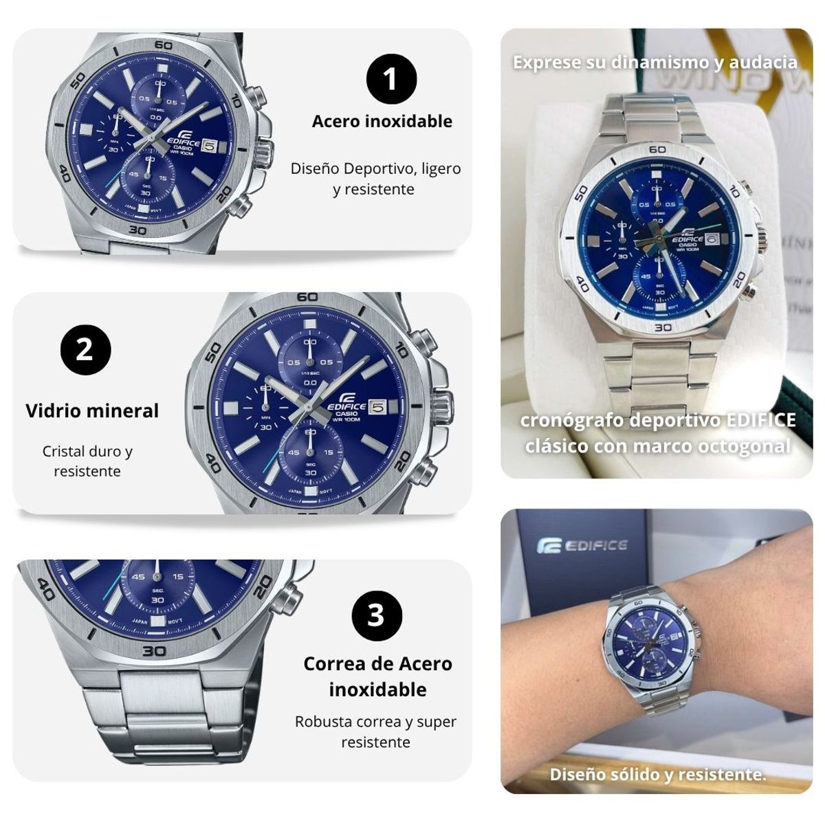 CASIO - Reloj Casio Edifice EFV-640D-2AV Caballero