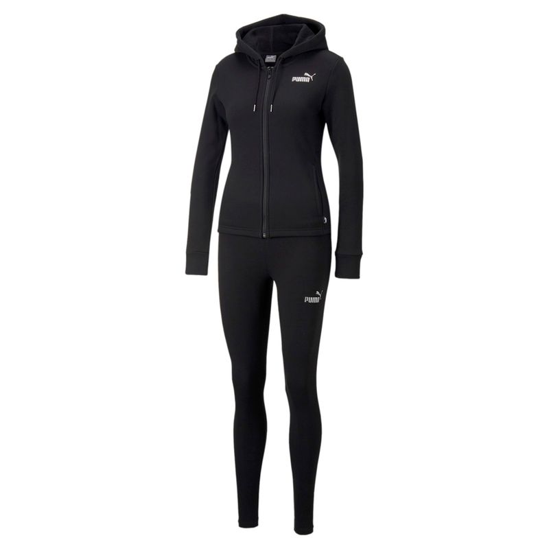 PUMA - Conjunto Puma Negro Mujer  Metallic Sweat Suit.