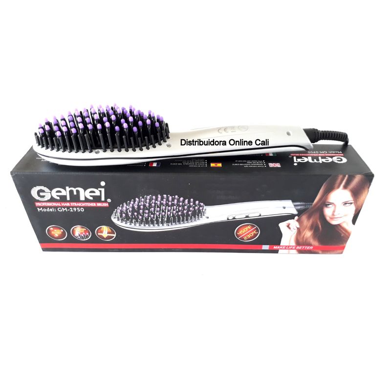 GEMEI - Cepillo Alisador Eléctrico De Cabello Gemei Original Ceramic