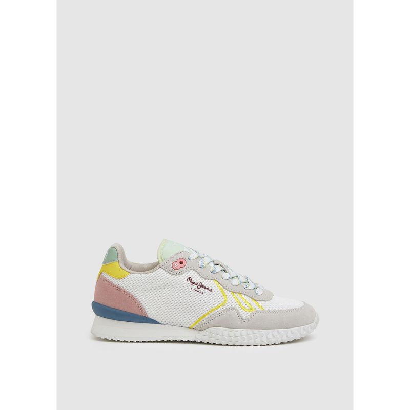 PEPE JEANS - Tenis Pepe Jeans Holland Mesh W Color Blanco para Mujer
