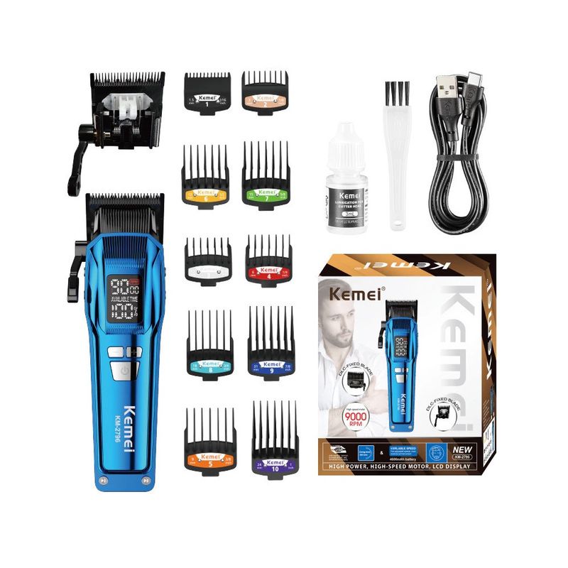 KEMEI - Maquina Recortadora De Cabello Original E Inalambrica Kemei KM-2796