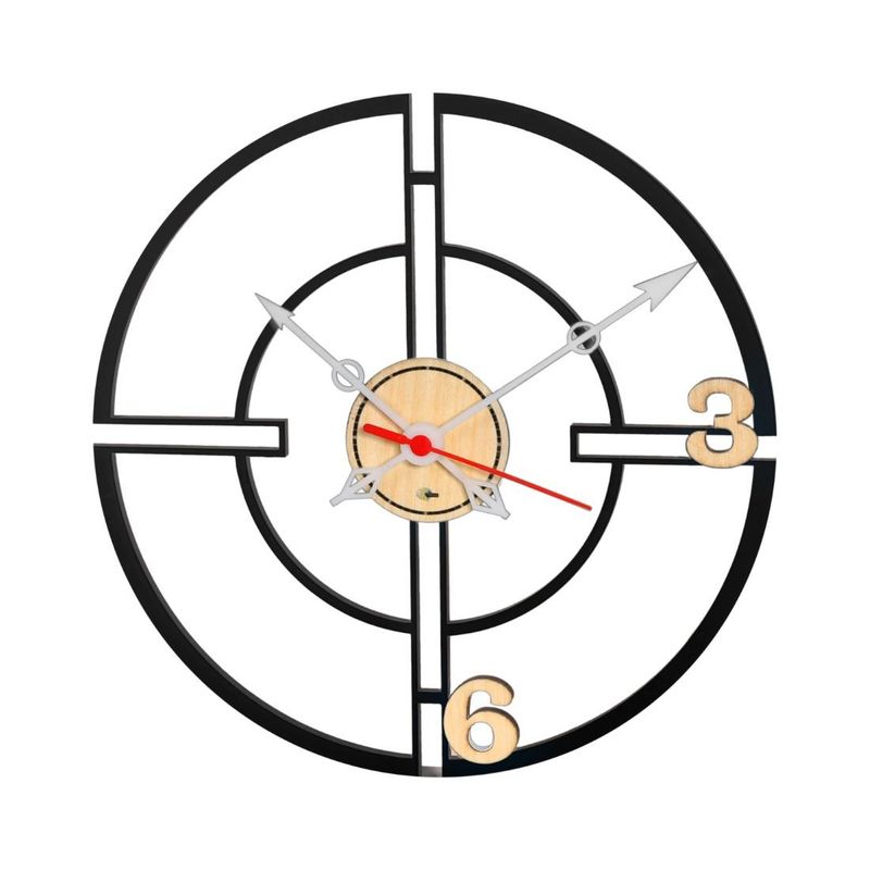 XTREME - Reloj de Pared Redondo Frugal XD Diá 31cm Negro