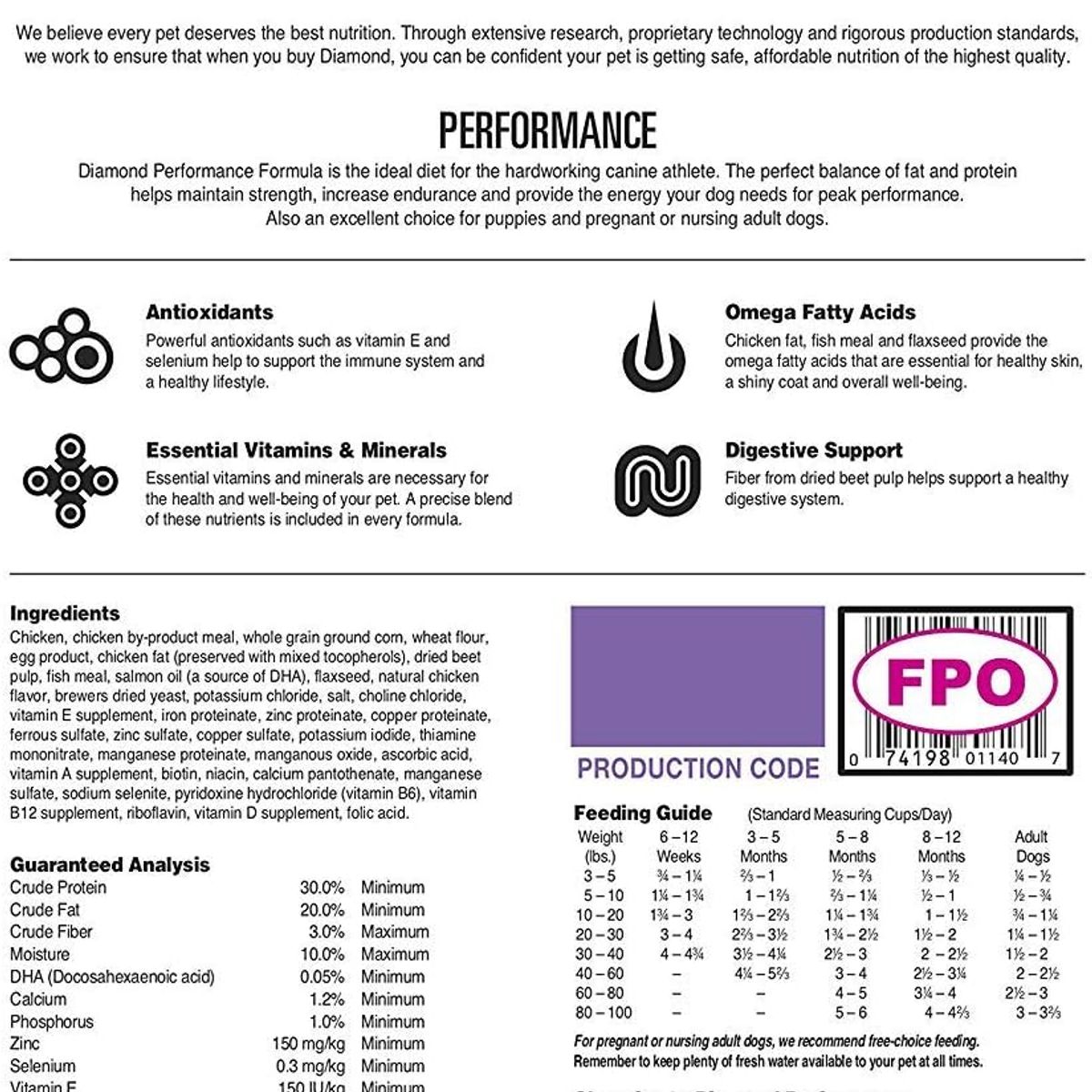DIAMOND NATURALS - Diamond Premium Performance 40l