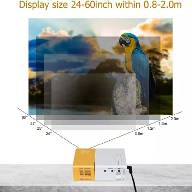 GENERICO - Mini Proyector Video Beam HD 1080P HDMI