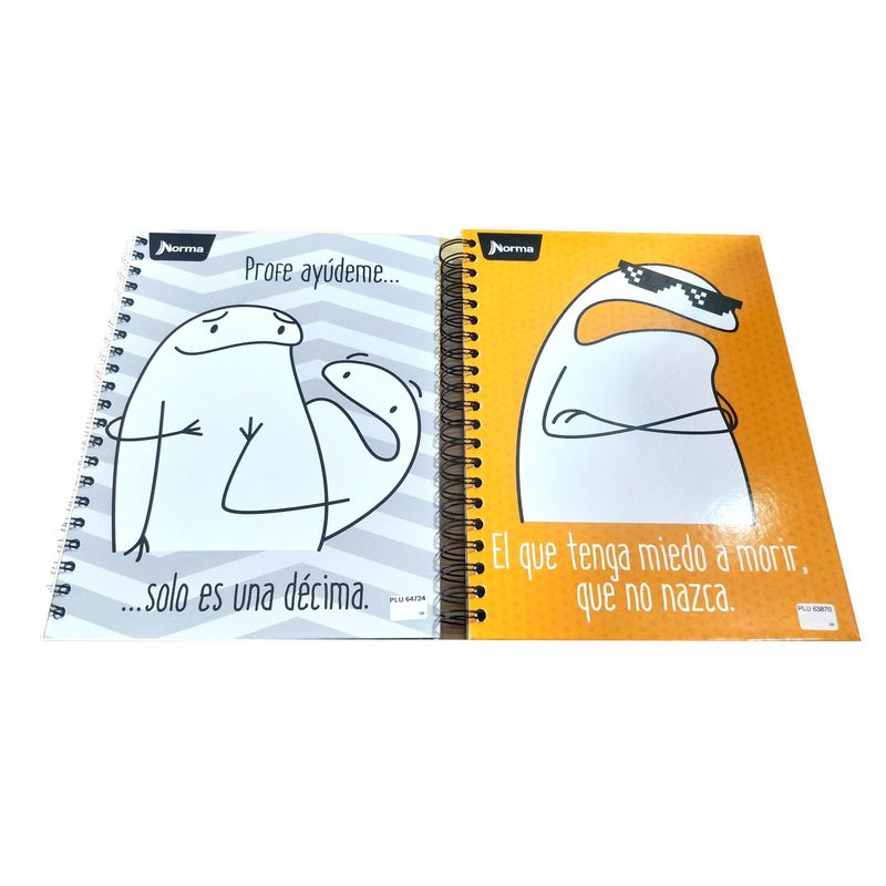 NORMA - Cuaderno Argollado Cuadriculado Memes 80H Norma