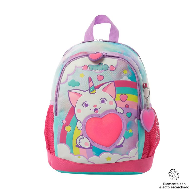 TOTTO - Morral para Niña Sweety Heart Pequeño Azul
