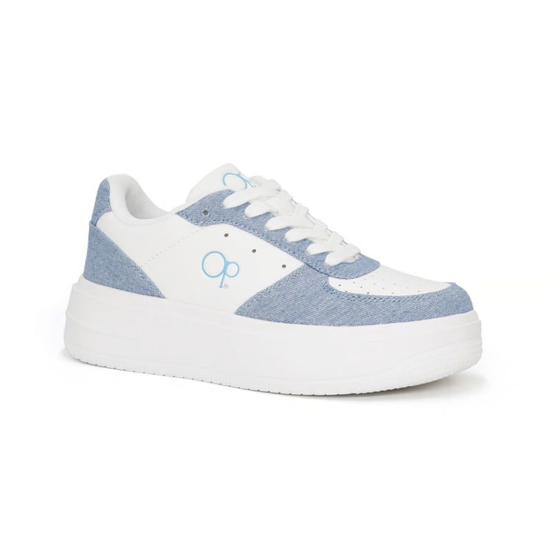 OCEAN PACIFIC - Tenis Op Selene Para Mujer Color Blanco y Celeste