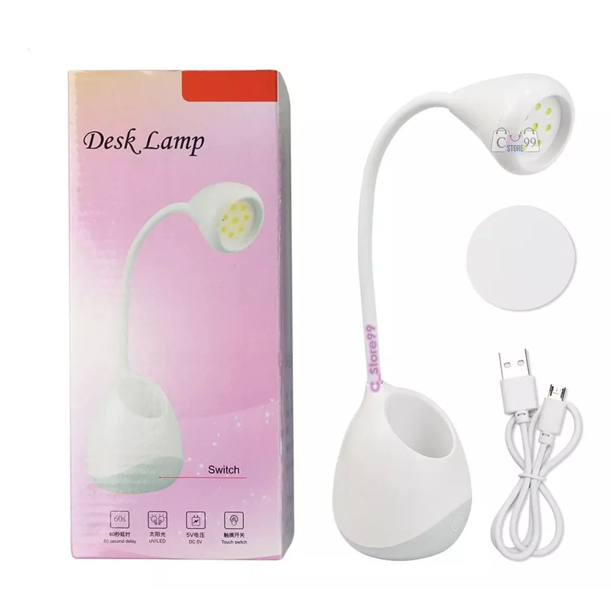 GENERICO - Lampara De Uñas Uv Led Acrílica Semipermanente Press On