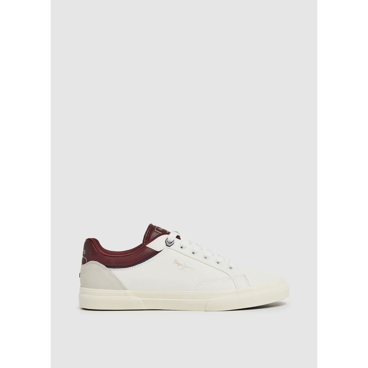 PEPE JEANS - Tenis Pepe Jeans Kenton Journey M para hombre color Blanco y Rojo