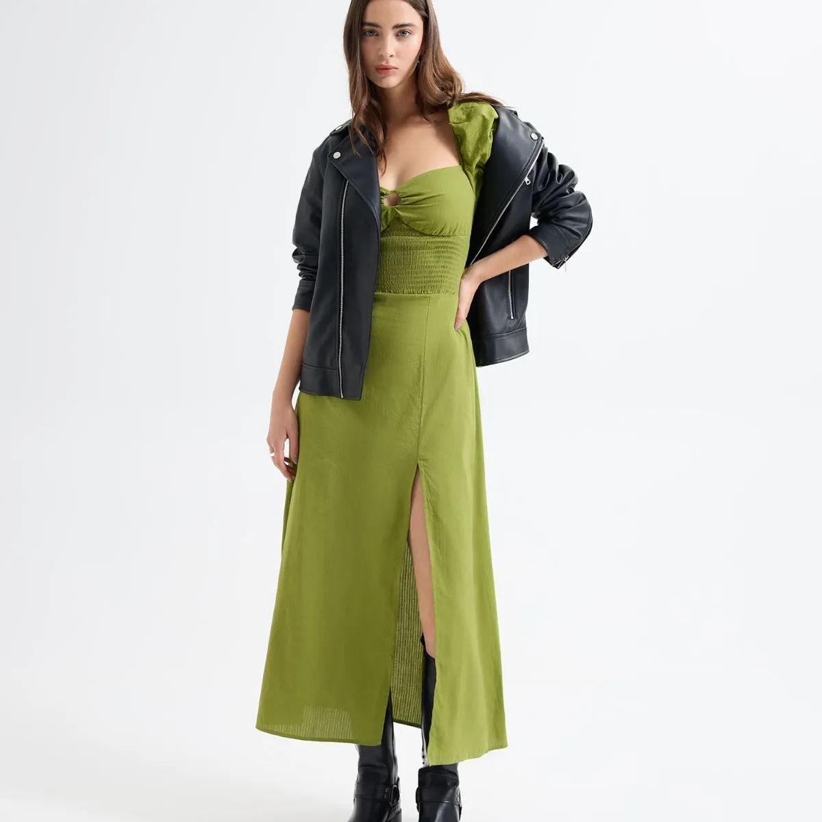 SEVEN SEVEN - Vestido Para Mujer M/C Largo Color Verde  Marca Seven Seven #28171358