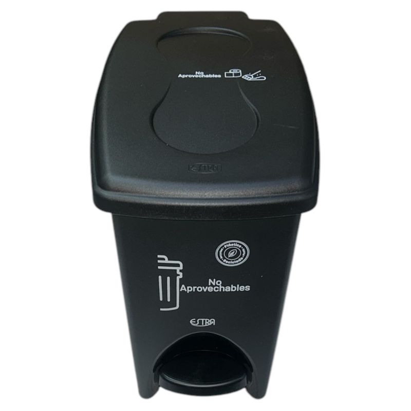 GENERICO - Papelera De Pedal 10 Litros NEGRO