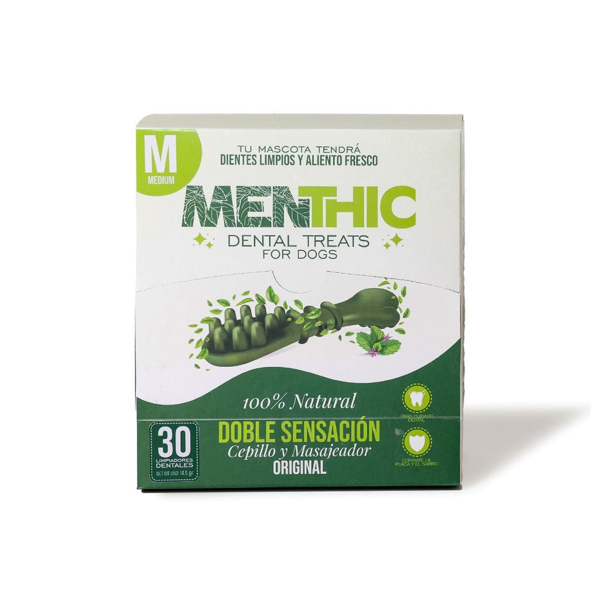 AM MASCOTAS - MENTHIC Dental Treats  Caja Dispensadora Sachet M x 30 und