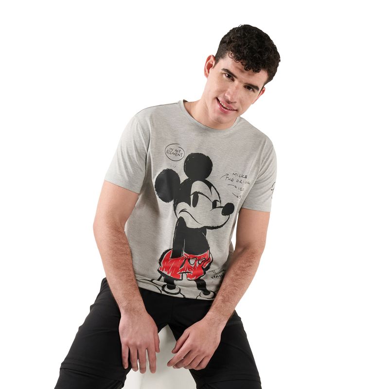 TOTTO - Camiseta Mickey Iconic Adulto Gris