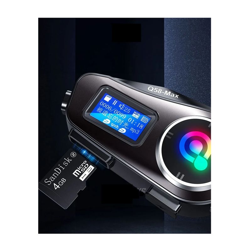 GENERICO - Intercomunicador Para Moto Q58 Max Con Fm Bluetooth Casco