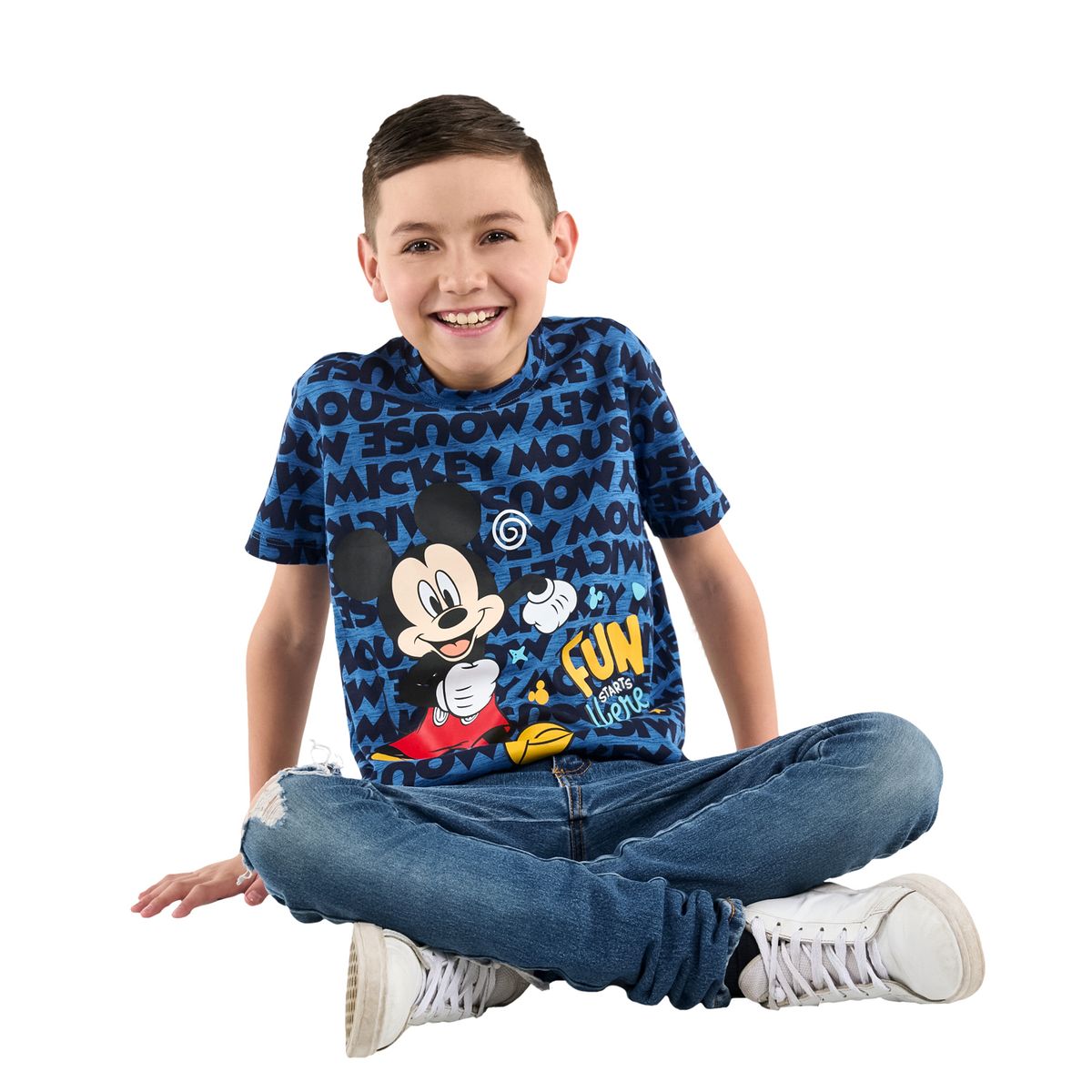 TOTTO - Camiseta para Niño Mickey Fun Azul