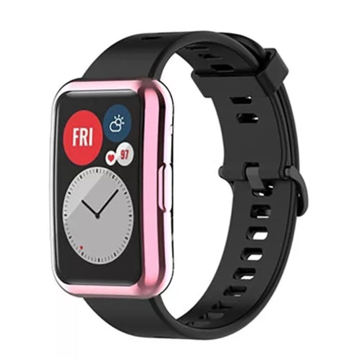 GENERICO - Funda case Alta Resistencia Compatible Con Huawei Band 6- Rosa