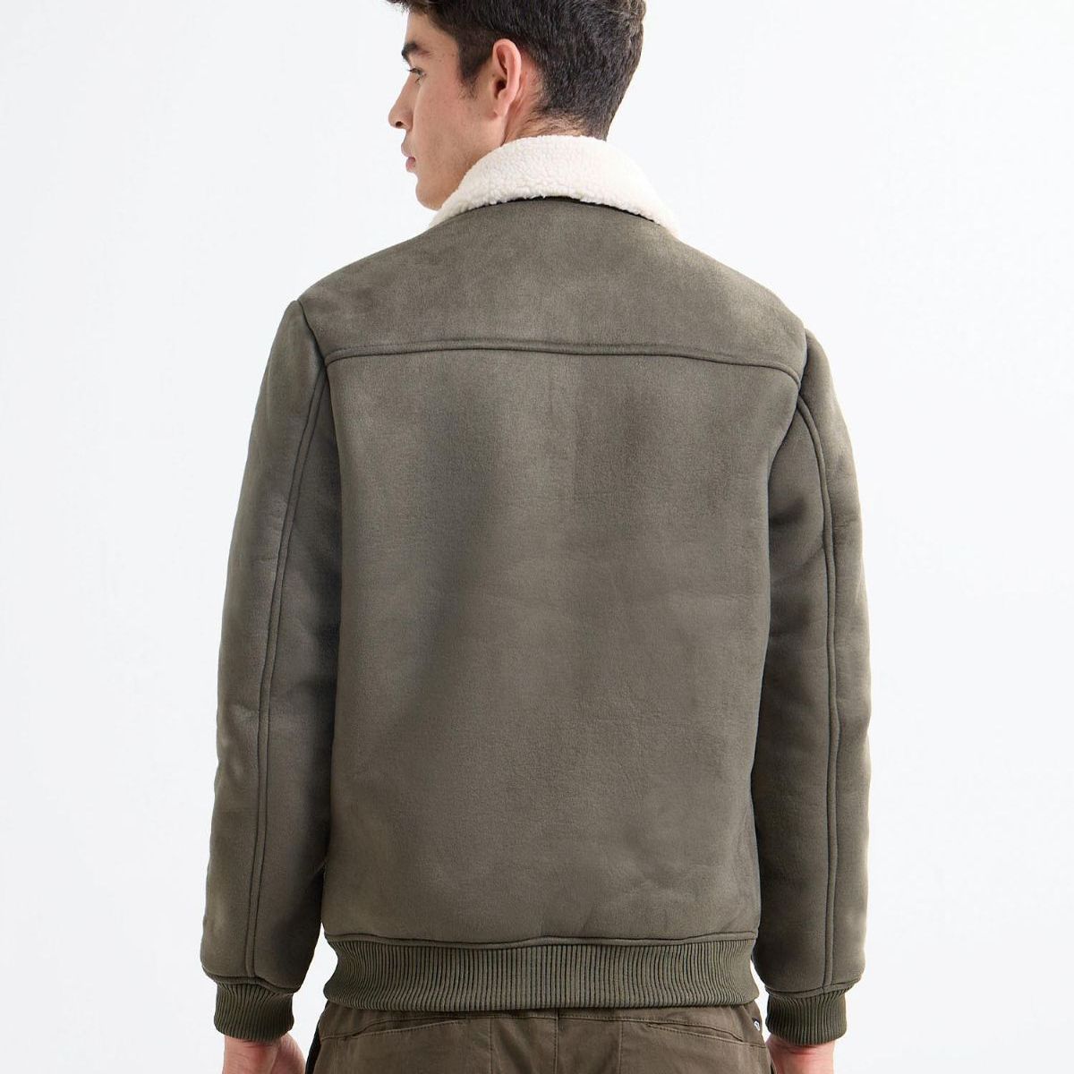SEVEN SEVEN - Chaqueta Para Hombre Shearling Color Verde Oscuro Marca Seven Seven #45080458