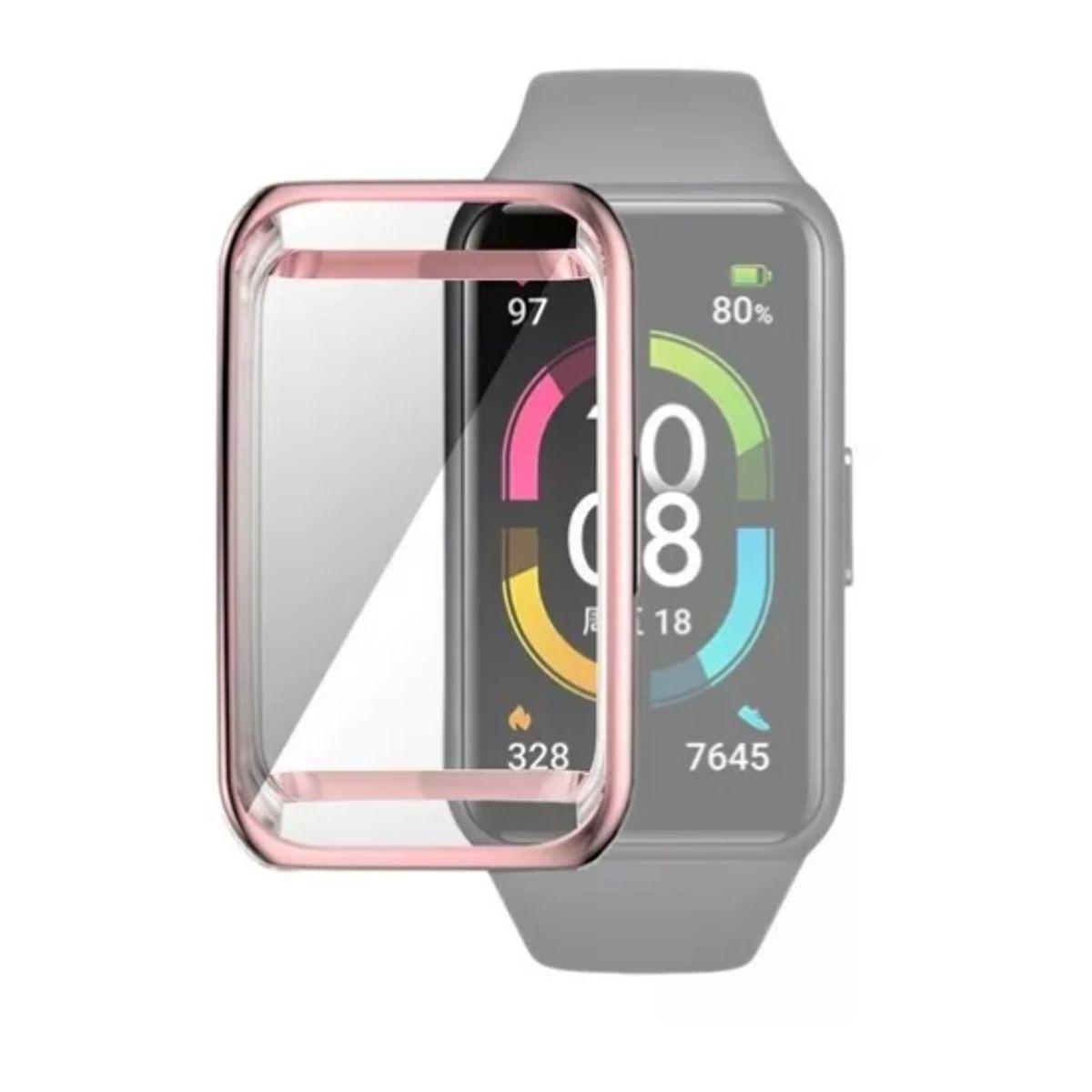 GENERICO - Funda case Alta Resistencia Compatible Con Huawei Band 7- Rosa