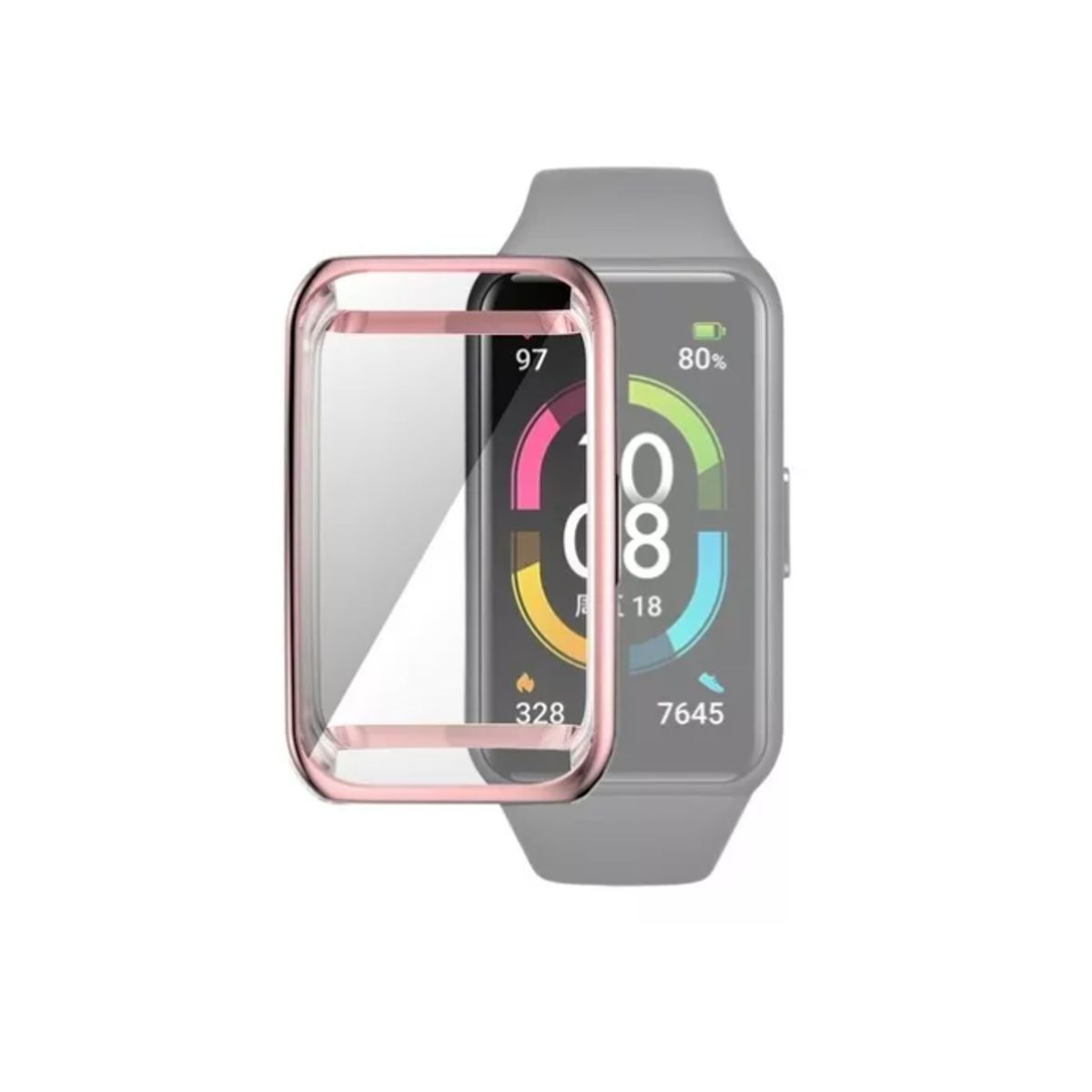 GENERICO - Funda case Alta Resistencia Compatible Con Huawei Band 7- Rosa