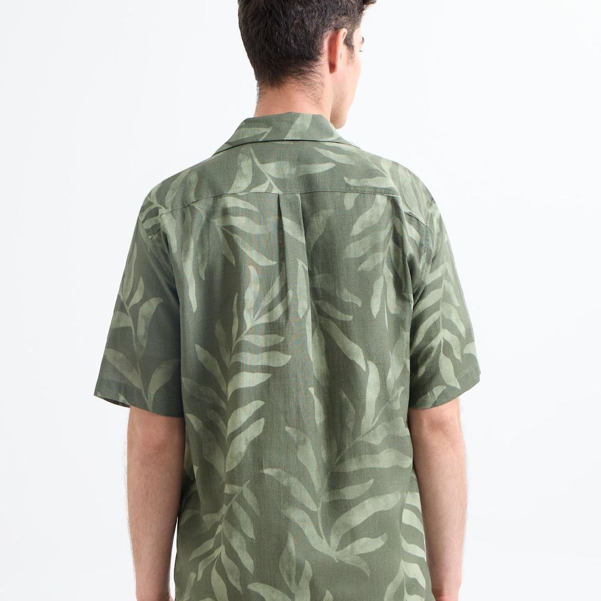 SEVEN SEVEN - Camisa Resort Estampada  Para Hombre Verde Seven Seven