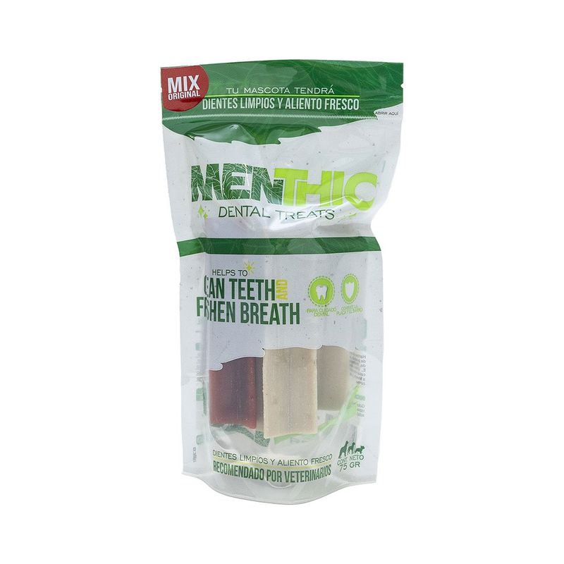 AM MASCOTAS - MENTHIC Dental Treats  Stick 75 gr x 4 und