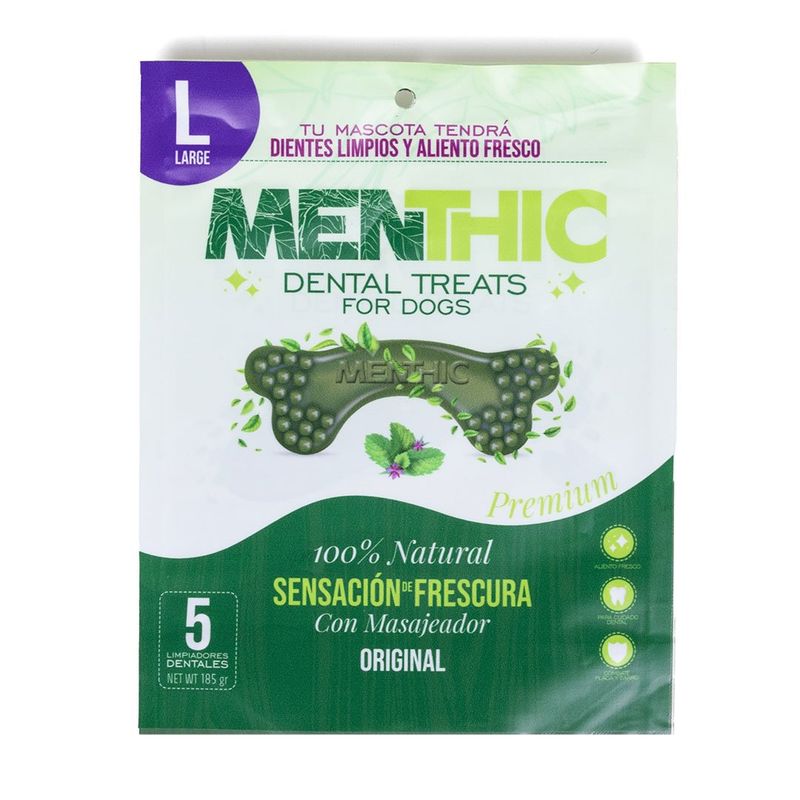 AM MASCOTAS - MENTHIC Dental Treats  Snack Premium L x 5 und