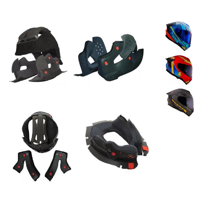 EDGE HELMETS - Almohadillas Edge Helmets - Negro