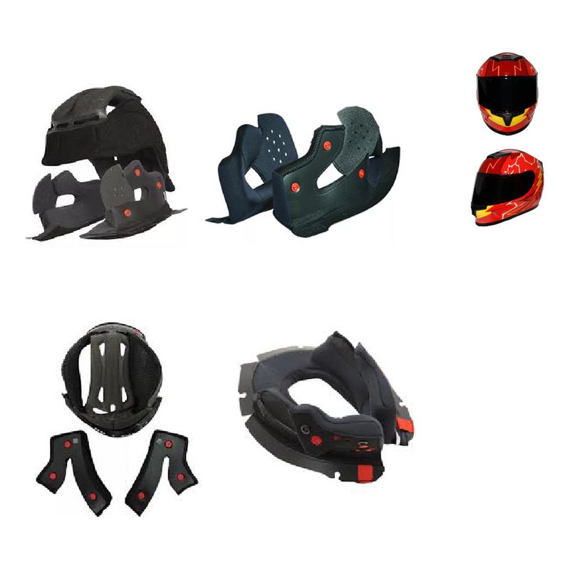 EDGE HELMETS - Almohadillas Edge Helmets - Negro