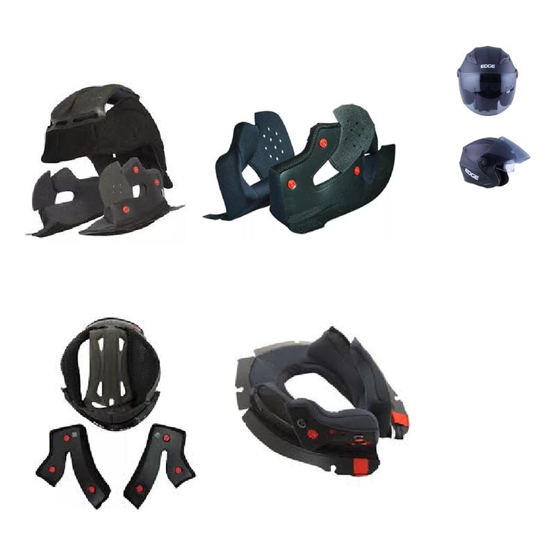 EDGE HELMETS - Almohadillas Edge Helmets - Negro