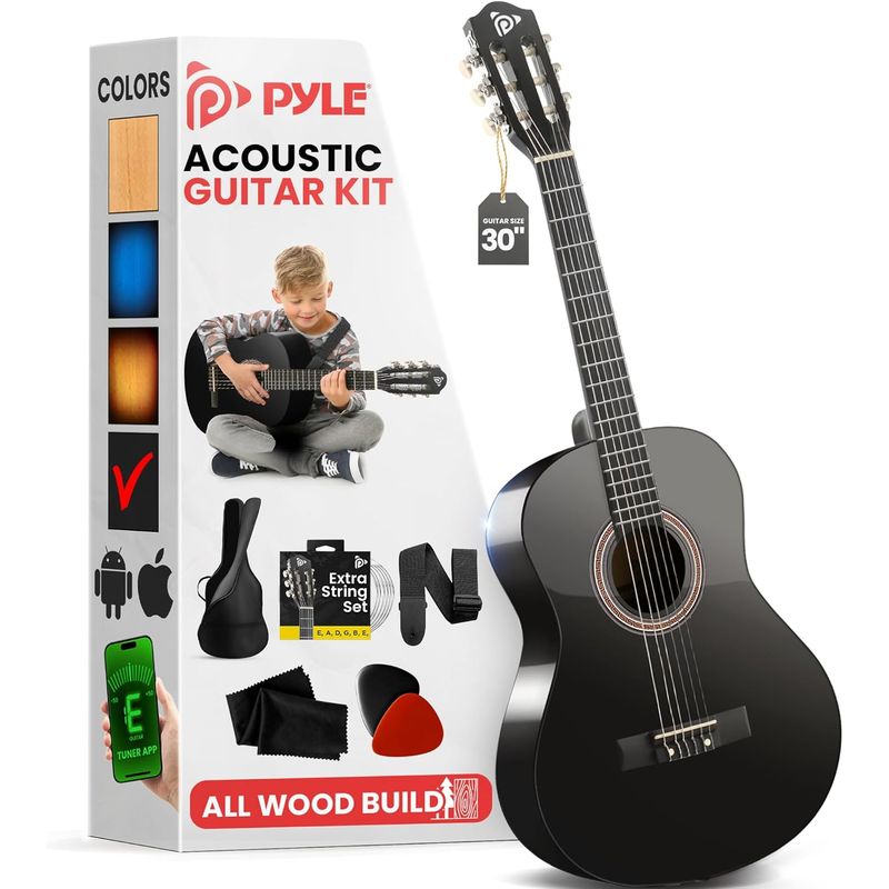 PYLE - Pyle Kit guitarra acústica principiante instrumento tamaño14