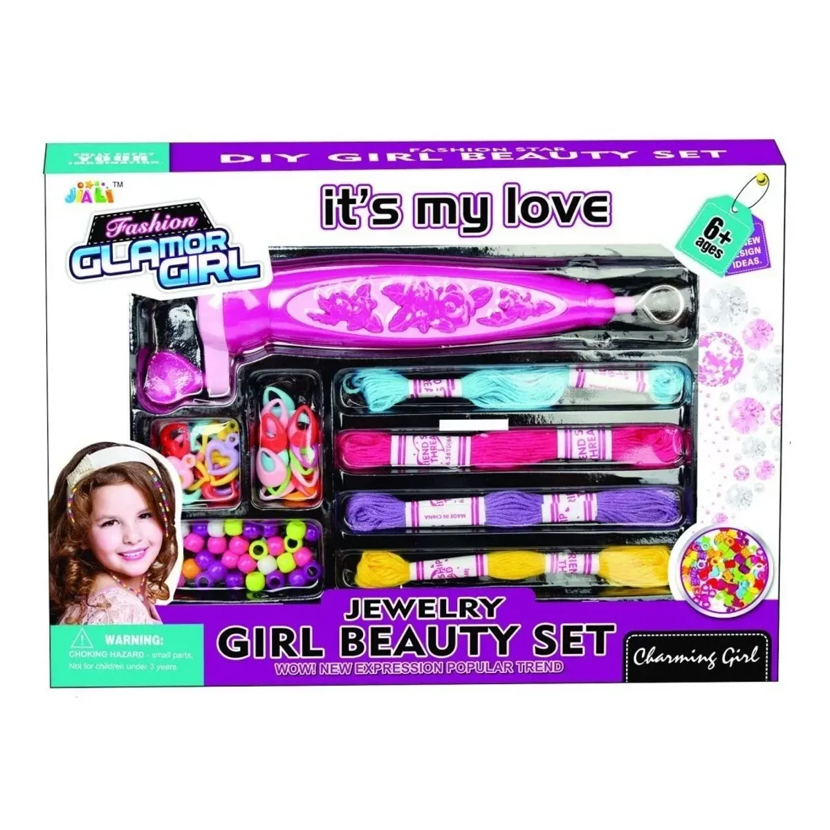 JUGANDO Y EDUCANDO - Juego Set Creativo Accesorios Para Peinar Y Diseñar Niñas