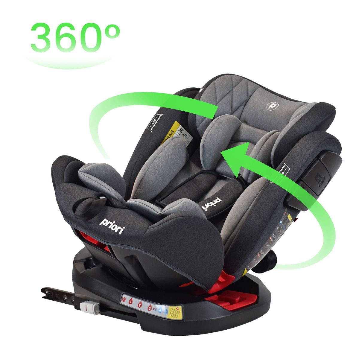 PRIORI - Silla De Carro Bebe Twist Con Isofix Gris Priori