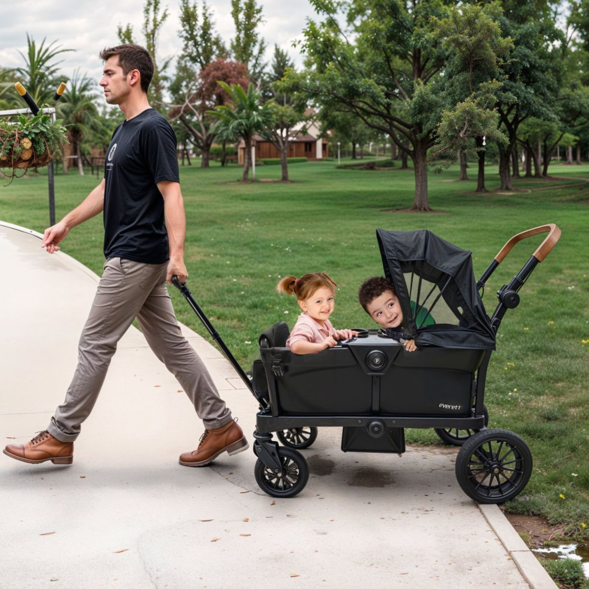 JOIE - Coche Vagón Doble para Bebé Everett Negro Joie