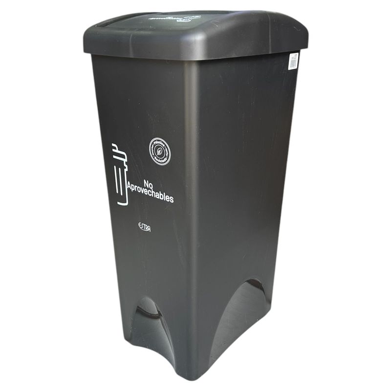 GENERICO - Papelera De 53 Litros Vaivén Negro
