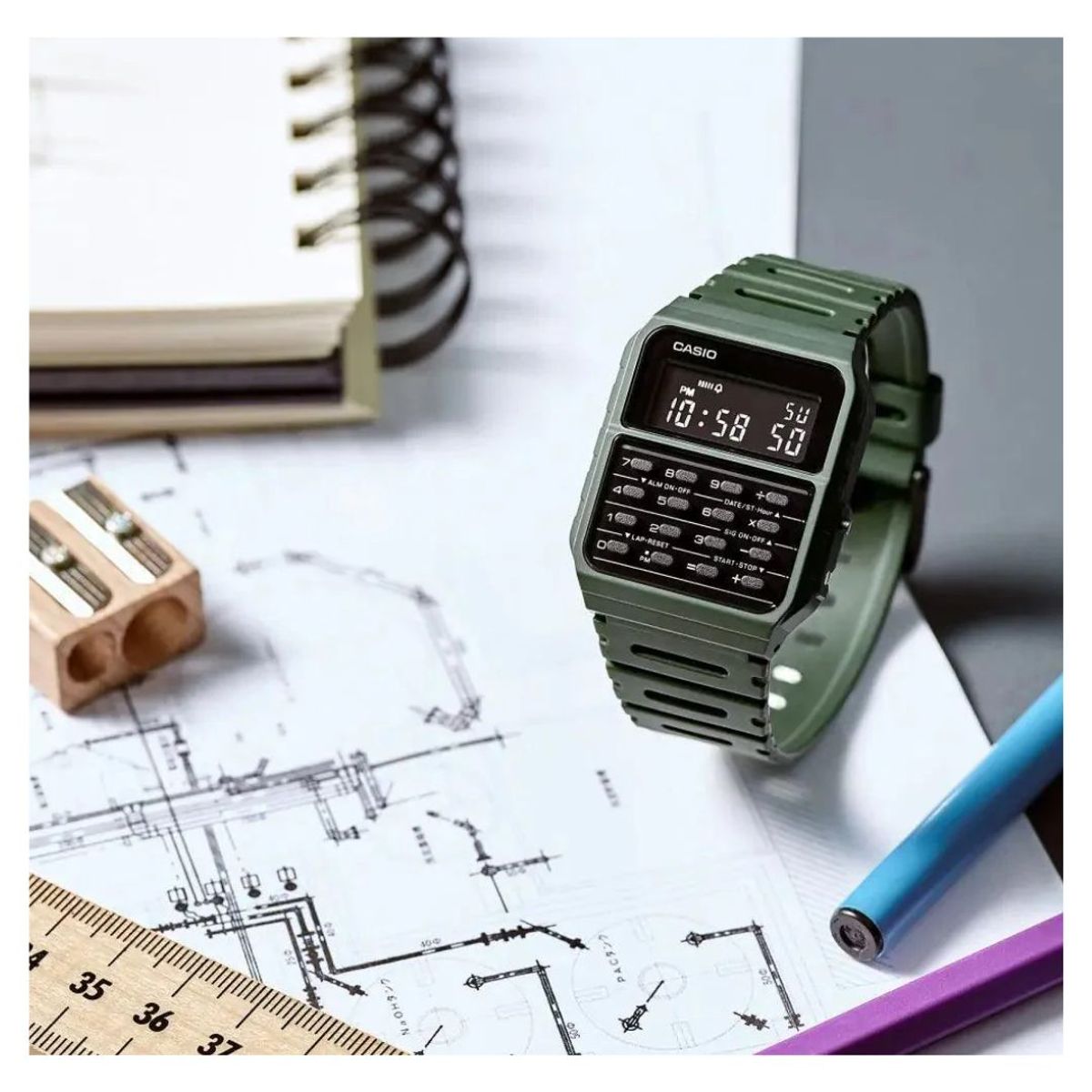 CASIO - Reloj Casio Referencia CA-53WF-3B Diseño Casual