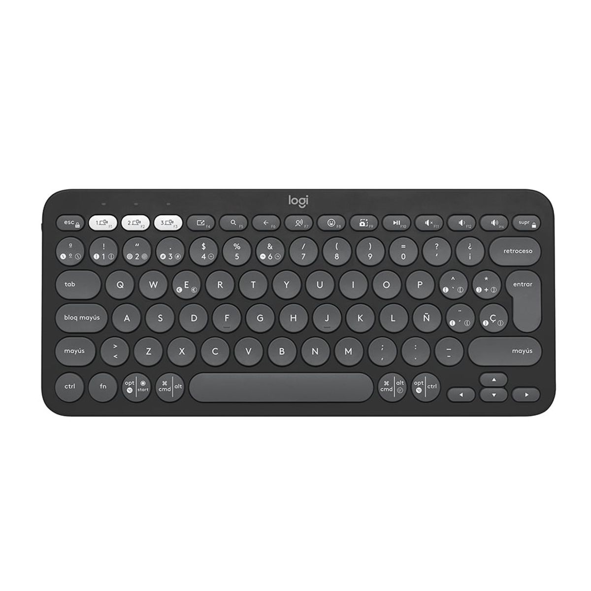 LOGITECH - Teclado Bluetooth Logitech K380S Multidispositivo Español Grafito