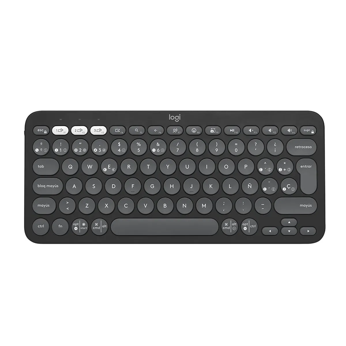 LOGITECH - Teclado Bluetooth Logitech K380S Multidispositivo Español Grafito