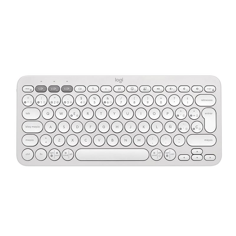 LOGITECH - Teclado Bluetooth Logitech K380S Multidispositivo Español Blanco