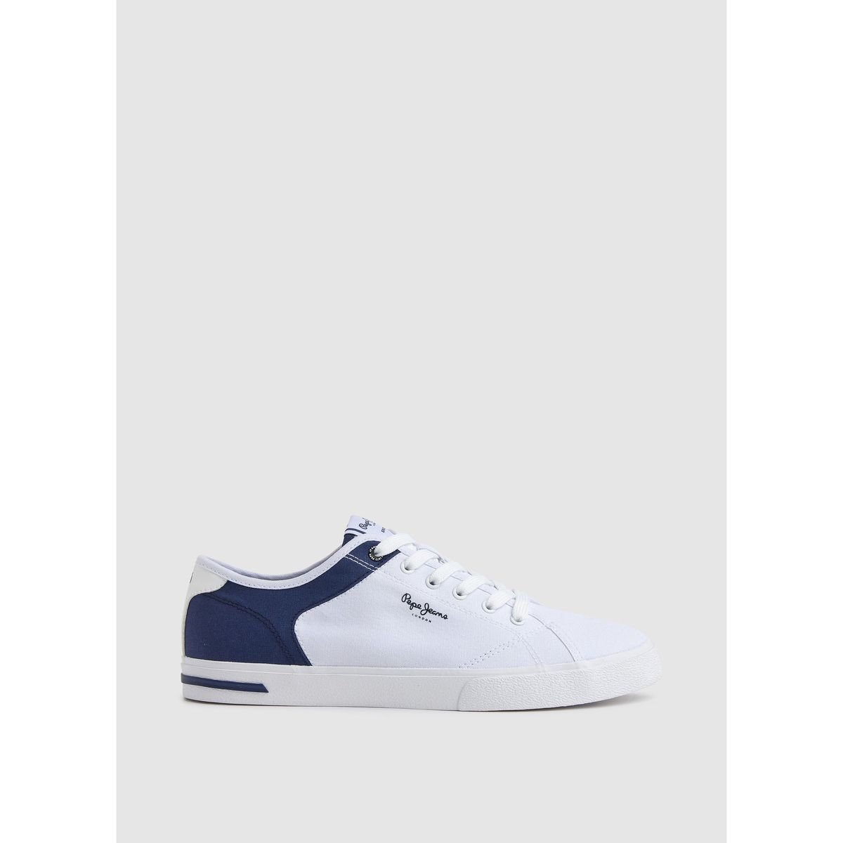 PEPE JEANS - Tenis Pepe Jeans Kenton Road M para hombre Blanco y Azul