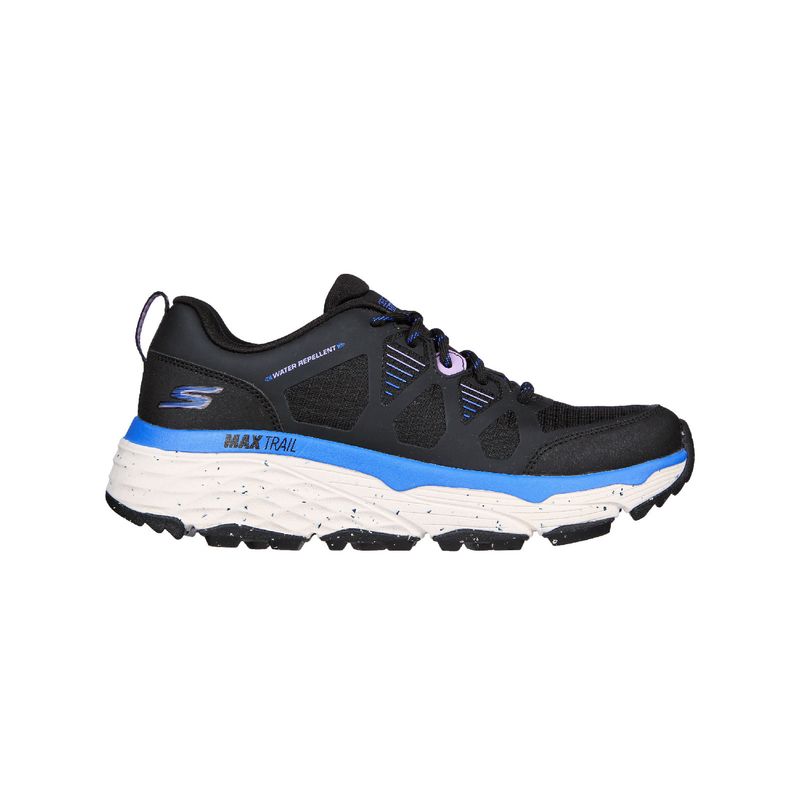 SKECHERS - Tenis Skechers Mujer Max Cushioning Elite Trail - Canyon Run Negro - Azul - Blanco