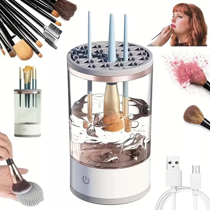 GENERICO - Lavadora Limpiador De Maquillaje Set De Brochas Electrico