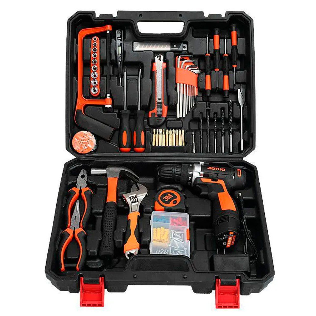 GENERICO - Taladro Destornillador Inalambrico 12 V + Kit De Herramienta