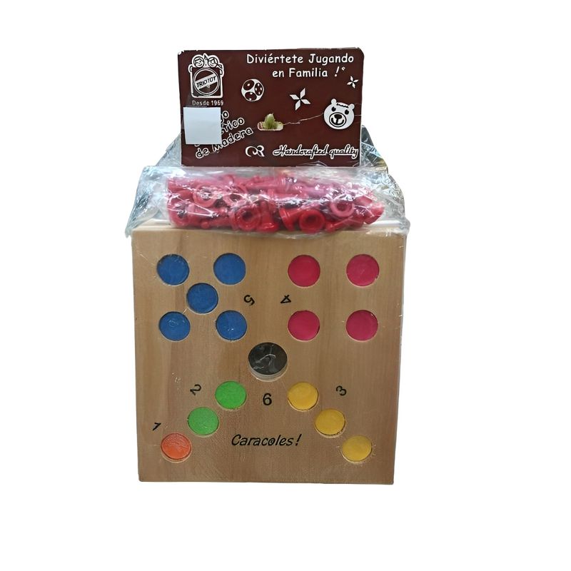 JUGANDO Y EDUCANDO - Juego De Mesa Caracoles Didáctico Madera Para Niños Familia