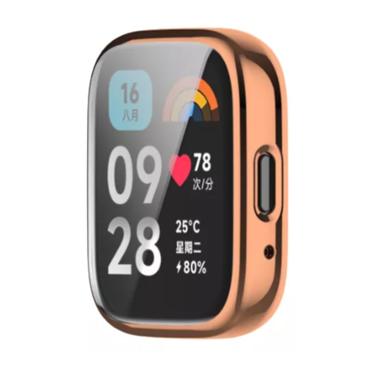 GENERICO - Funda Case Para Xiaomi Redmi Watch 3 Active-Oro rosa