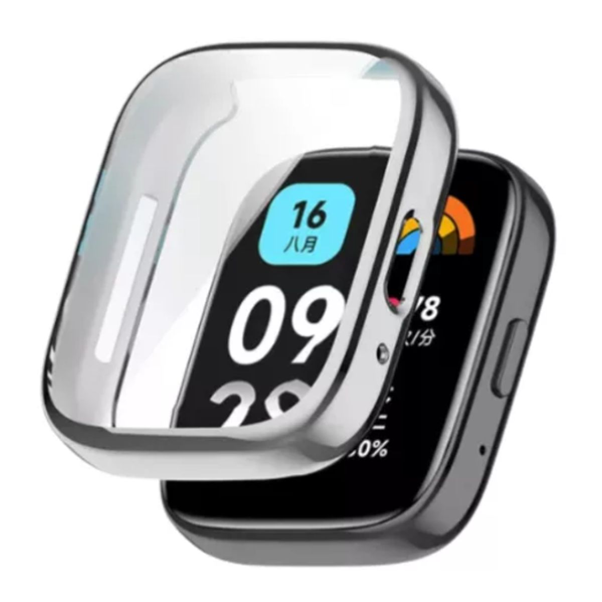 GENERICO - Funda Case Para Xiaomi Redmi Watch 3 Active-Plateado