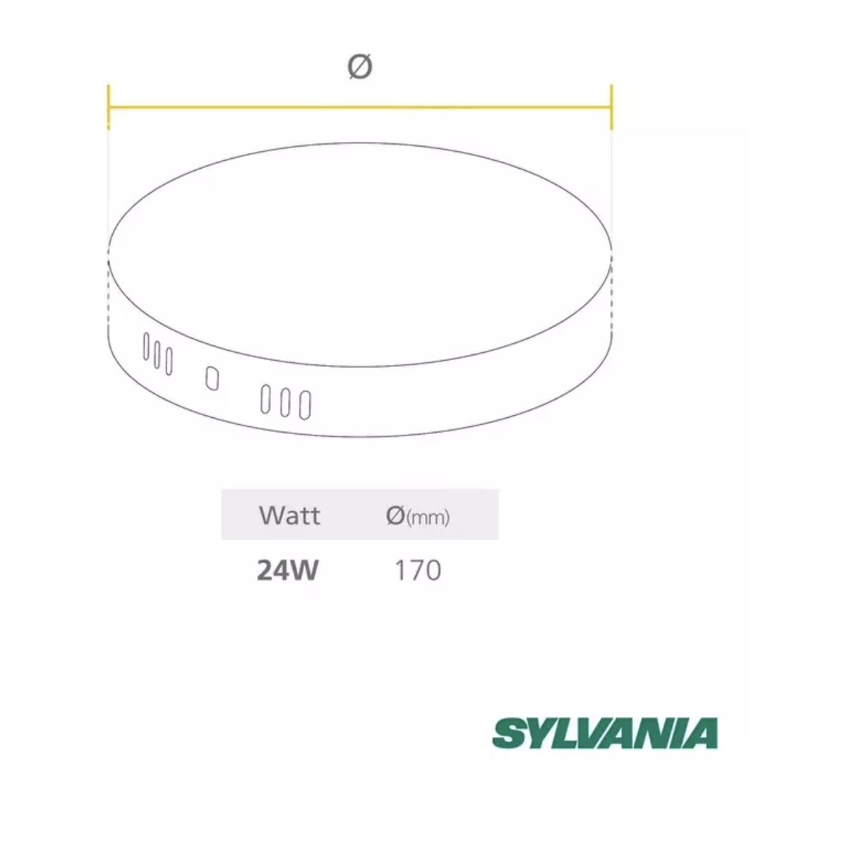 SYLVANIA - Panel Led Sin Borde Silvania 24w Luz Fria 6500k Sobreponer
